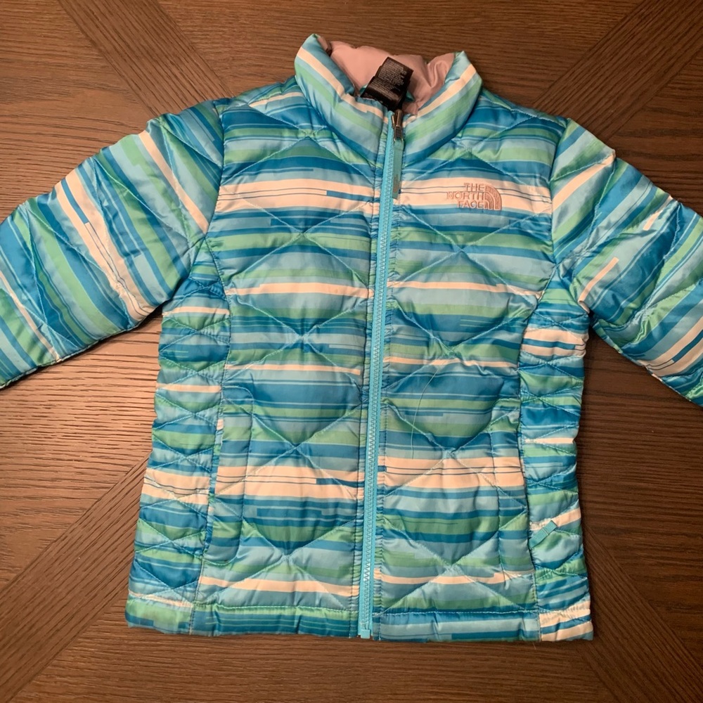 The North Face Kids Puffer Jacket - Blue and White
